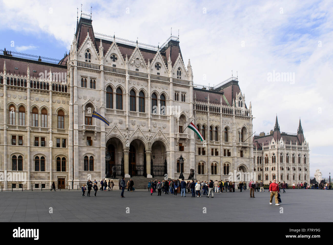 Parliament, Országház, at Kossuth Lajos tér in Budapest, Hungary, UNESCO-world heritage Stock Photo