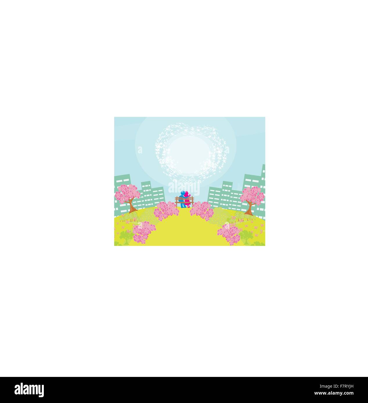 Couple in the park Stock Vector Image & Art - Alamy