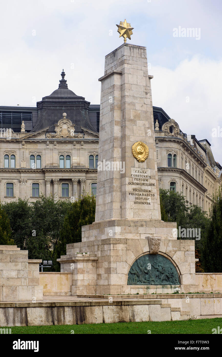 Sowjetisches Ehrenmal am Szabadság tér, Budapest, Ungarn Stock Photo