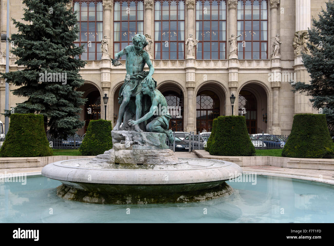 Pester Redoute, Pesti Vigadó and Fountain at Vigadó tér, Budapest, Hungary, UNESCO-world heritage Stock Photo