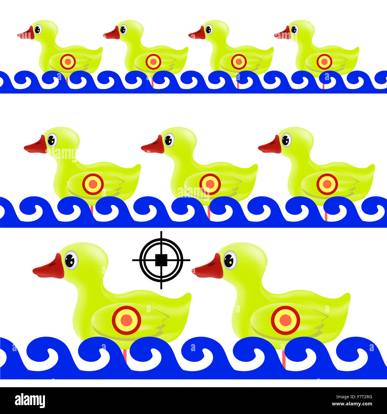Duck Pattern Target Yellow Duck Target Stock Photo - Alamy