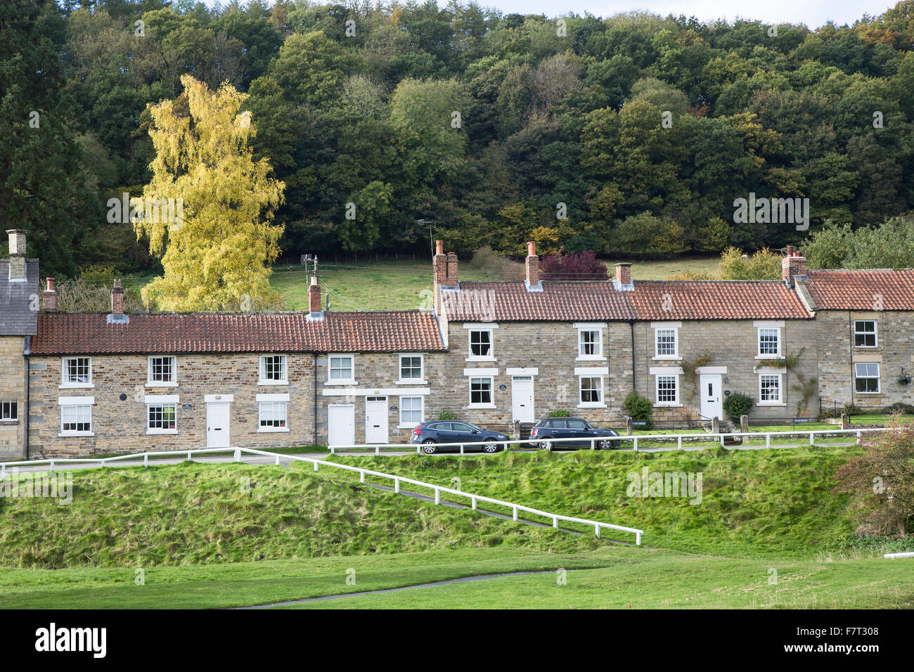 Cottages Autumn Hutton Le Hole Village North York Moors