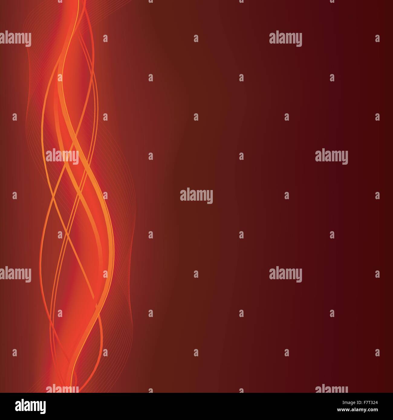 Glowing abstract wave background in flaming red Stock Vector Image ...