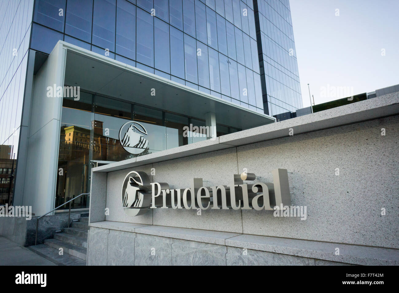 Offices of the Prudential Insurance Co. in Newark, NJ off of Military park on Saturday, November 21, 2015. (© Richard B. Levine) Stock Photo