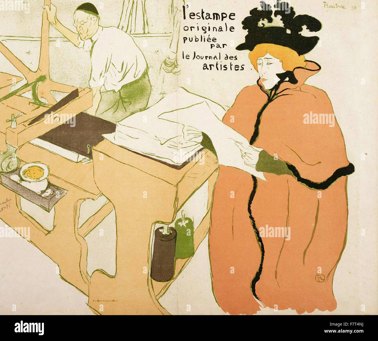 Henri de Toulouse-Lautrec - Album Cover (From the album L'Estampe Originale) Stock Photo