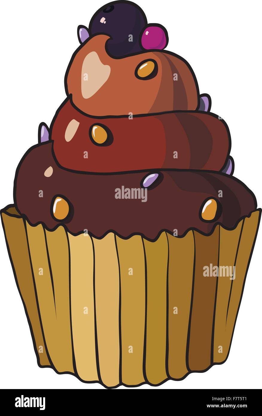 cupcake isolated on white background Stock Vector Image & Art - Alamy