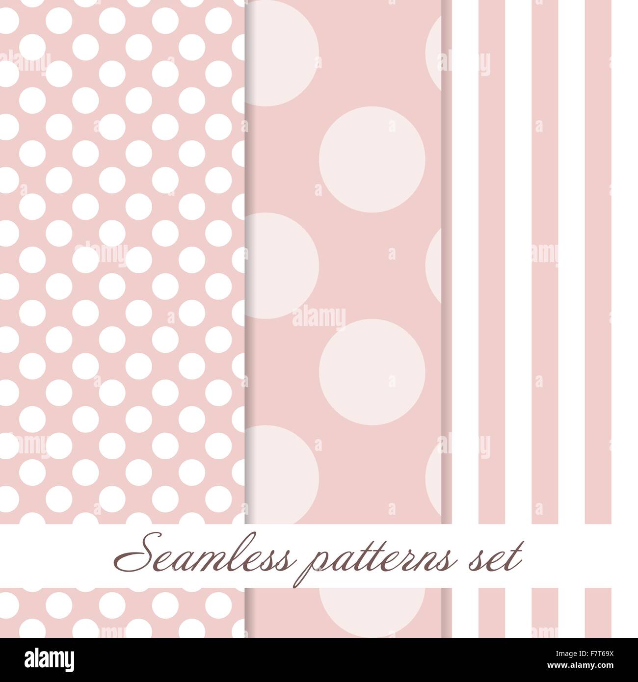 Set Seamless polka dot vintage pattern Stock Vector Image & Art - Alamy