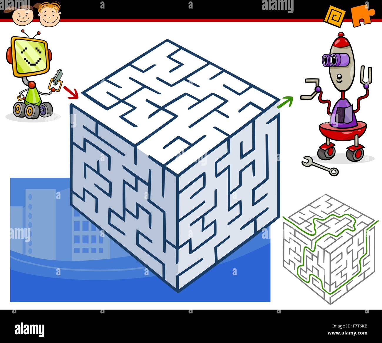 cartoon maze or labyrinth game Stock Vector Image & Art - Alamy
