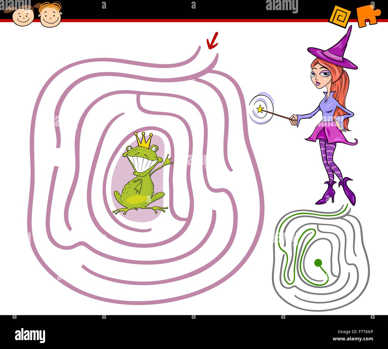 cartoon maze or labyrinth game Stock Vector Image & Art - Alamy