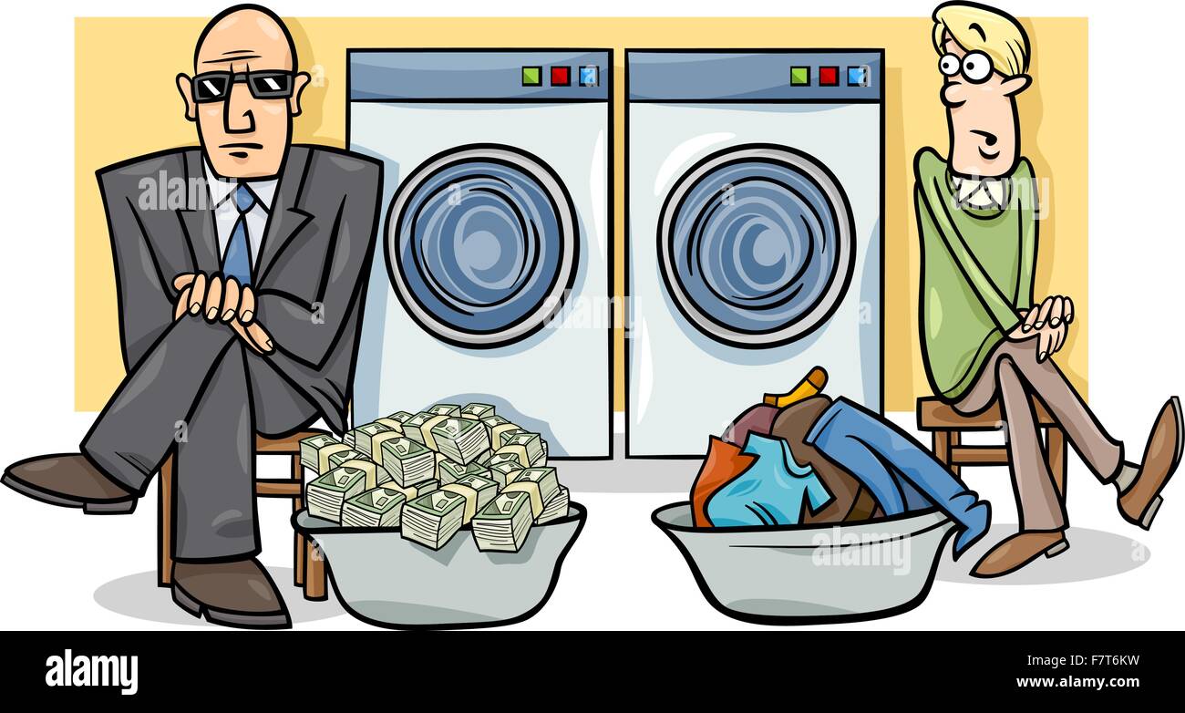 Money laundering cartoon hi-res stock photography and images - Alamy