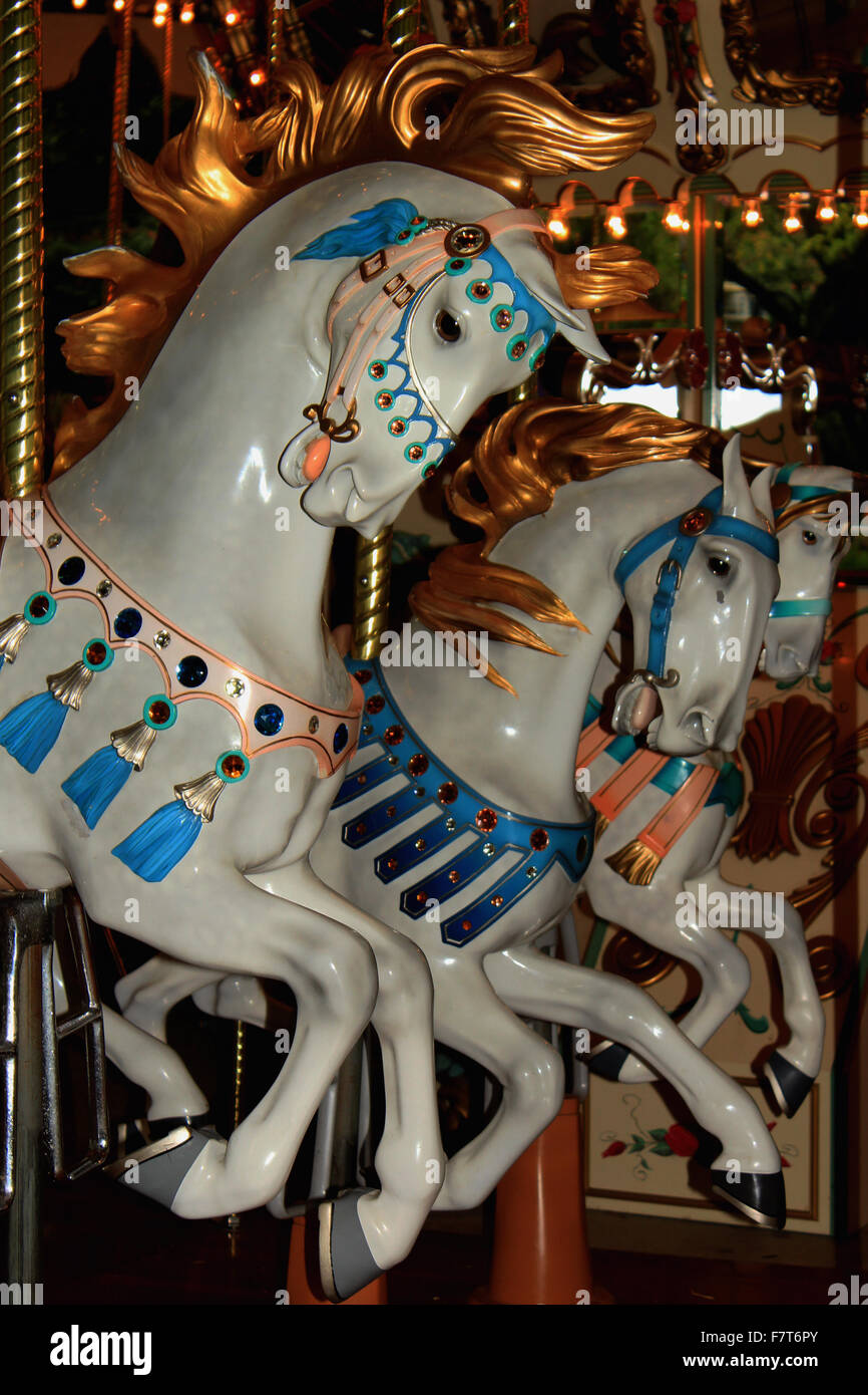 carousel horses gilroy gardens ca brian mcguire Stock Photo Alamy