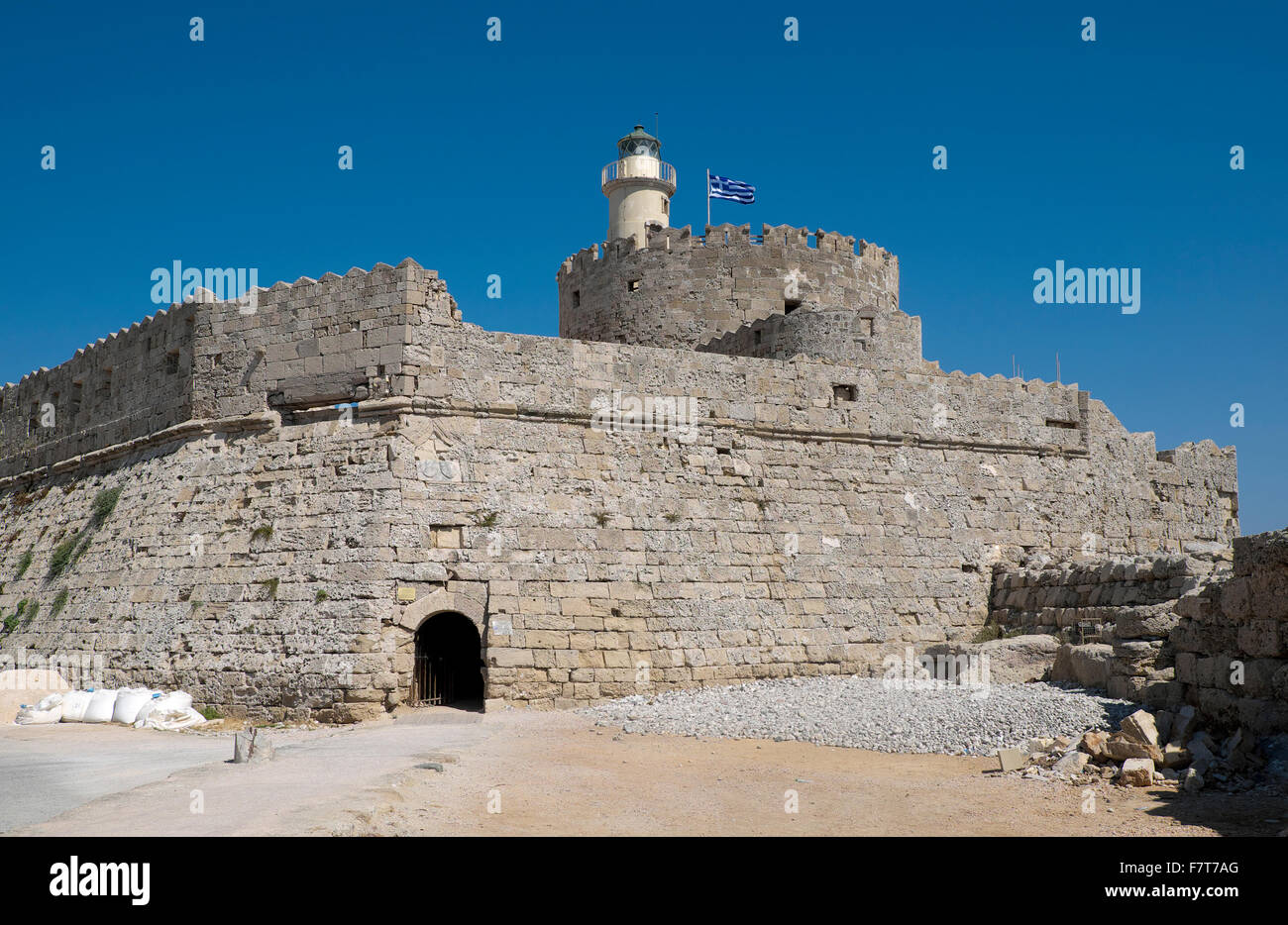 Fortress of Agios Nikolaos, Rhodes Town, Rhodes, Dodecanese, Greece ...