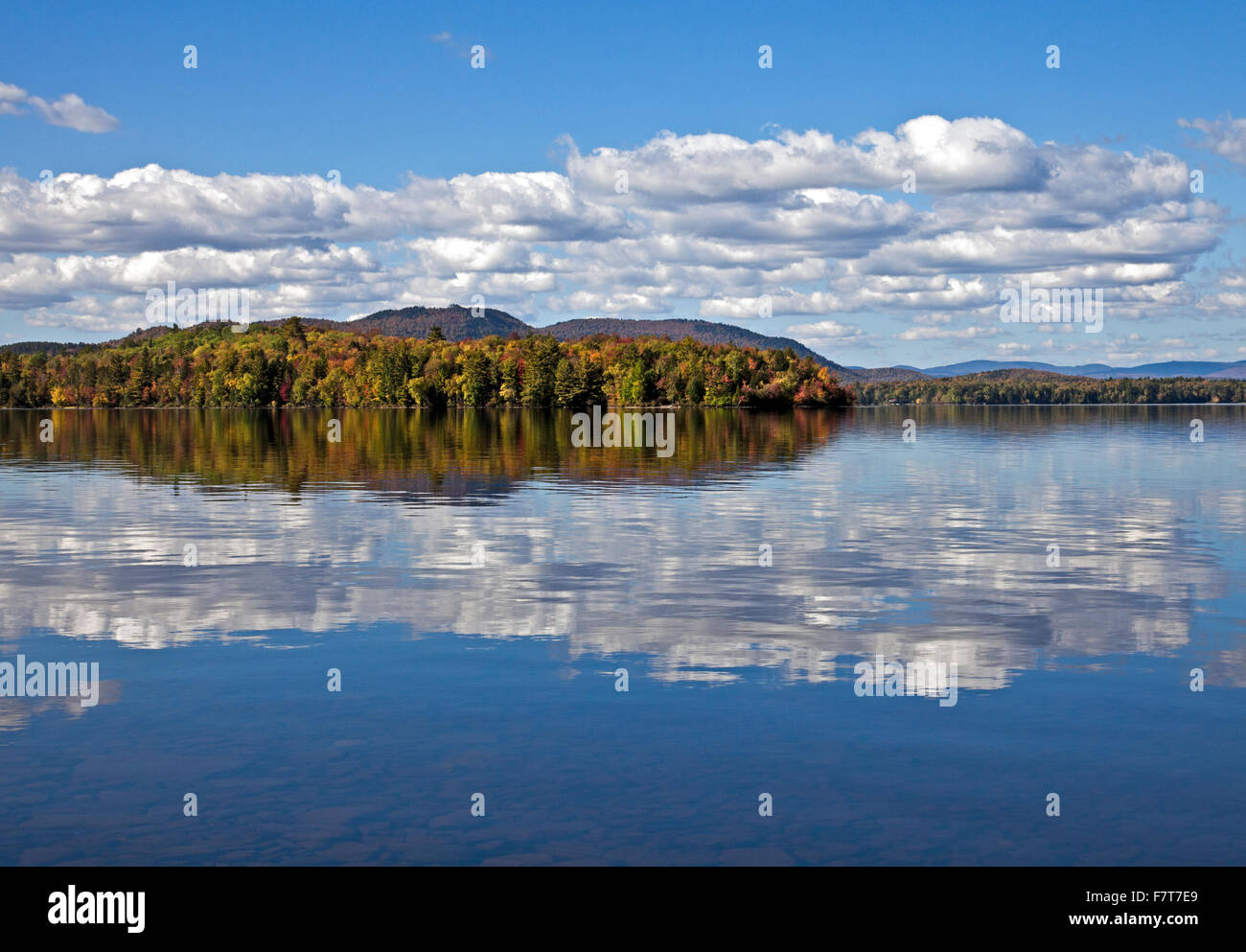 Clouds, sky and lake perfectly combined, Lake Umbagog, New Hampshire