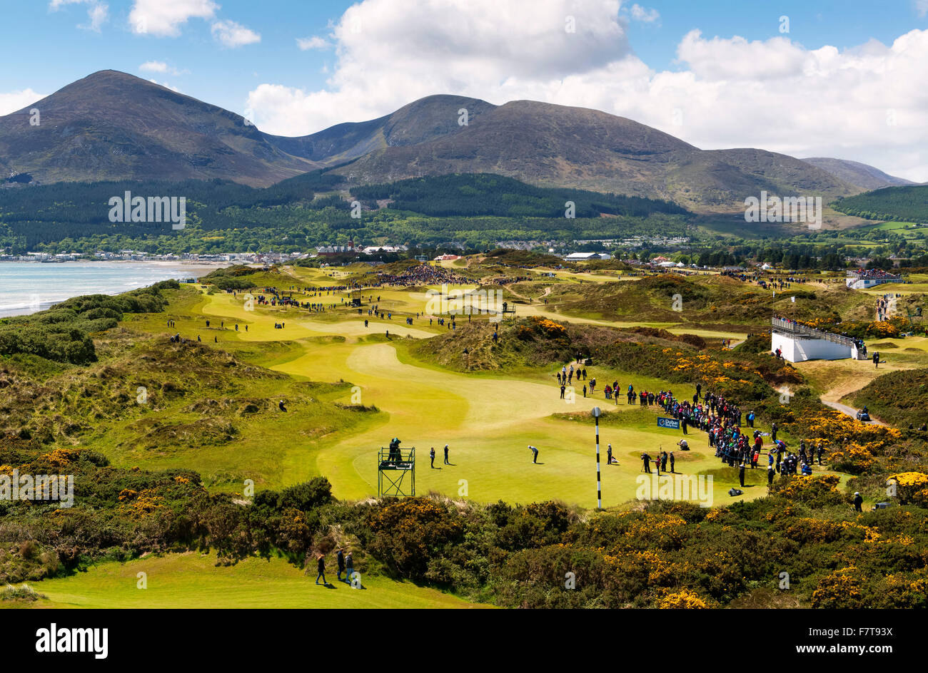 Third Hole at Irish Open Royal County Down Newcastle Mournes Mourne
