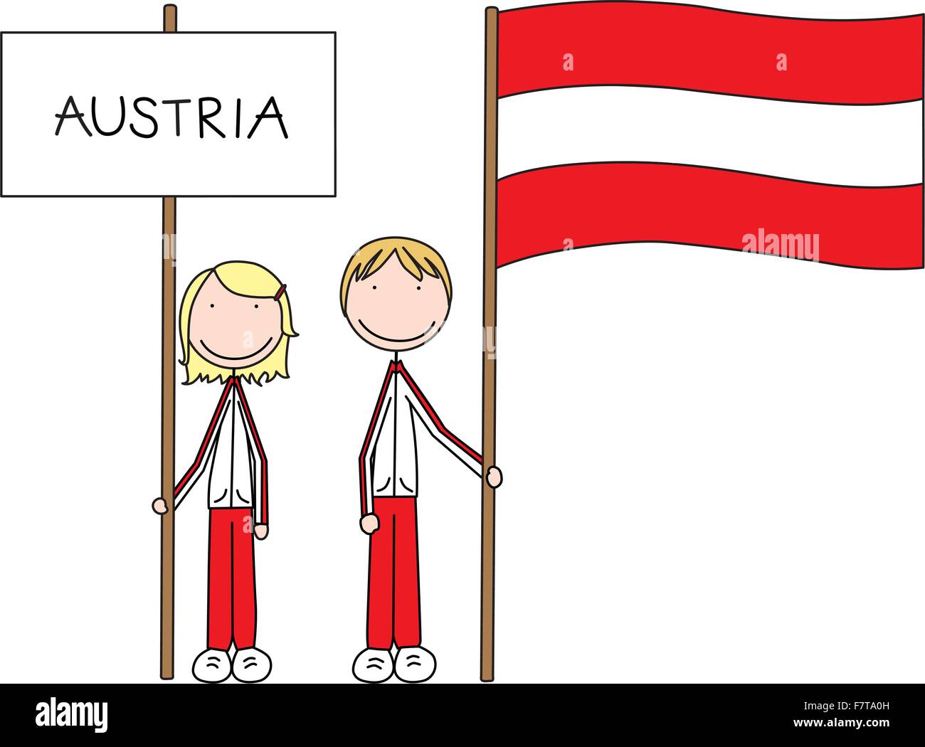 Austrian flag Stock Vector