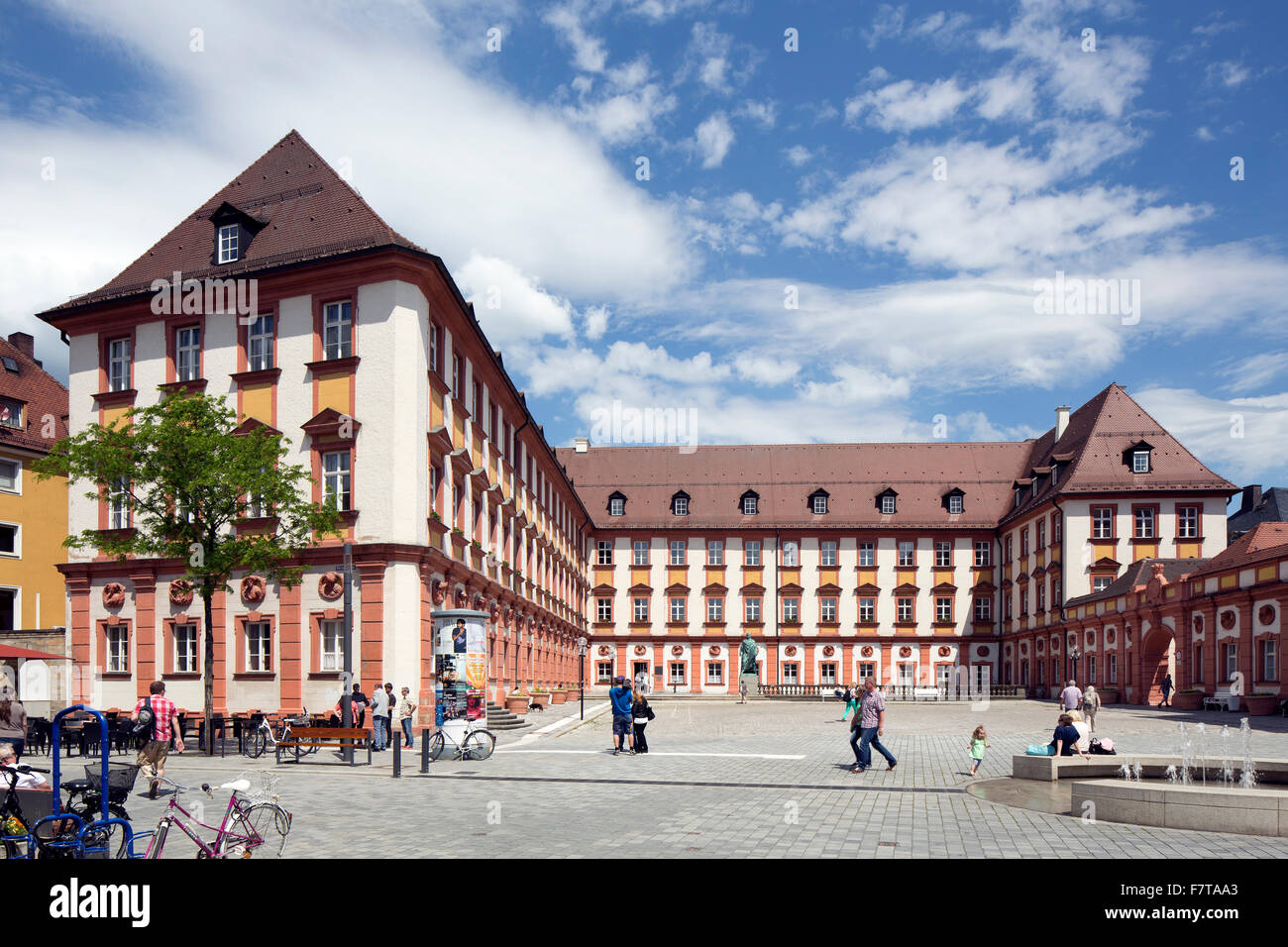 Old Castle, now the tax office, Bayreuth, Upper Franconia, Bavaria, Germany Stock Photo