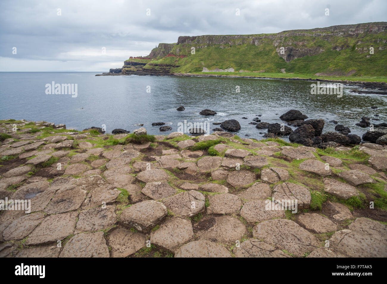 Color image of Giant's Causeway volcanic rocks in Northern Ireland ...