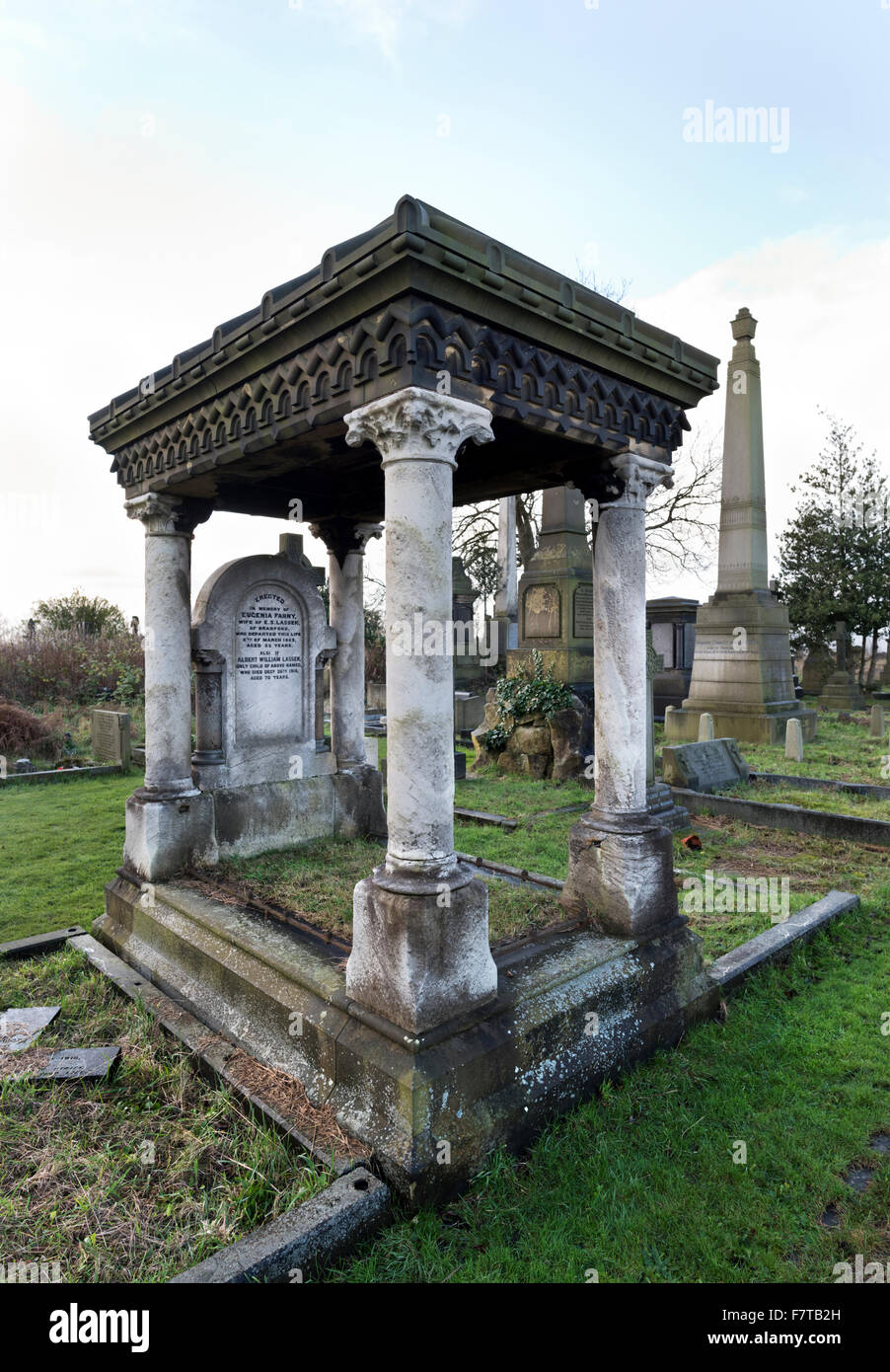 The historic Undercliffe Cemetery, Bradford, West Yorkshire, UK Stock ...