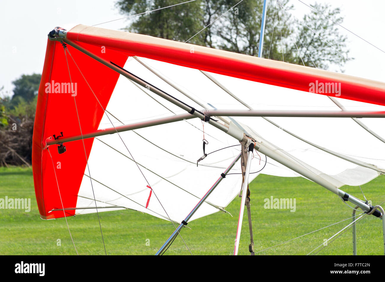 hang glider wing or sail airframe or triangle control frame and harness