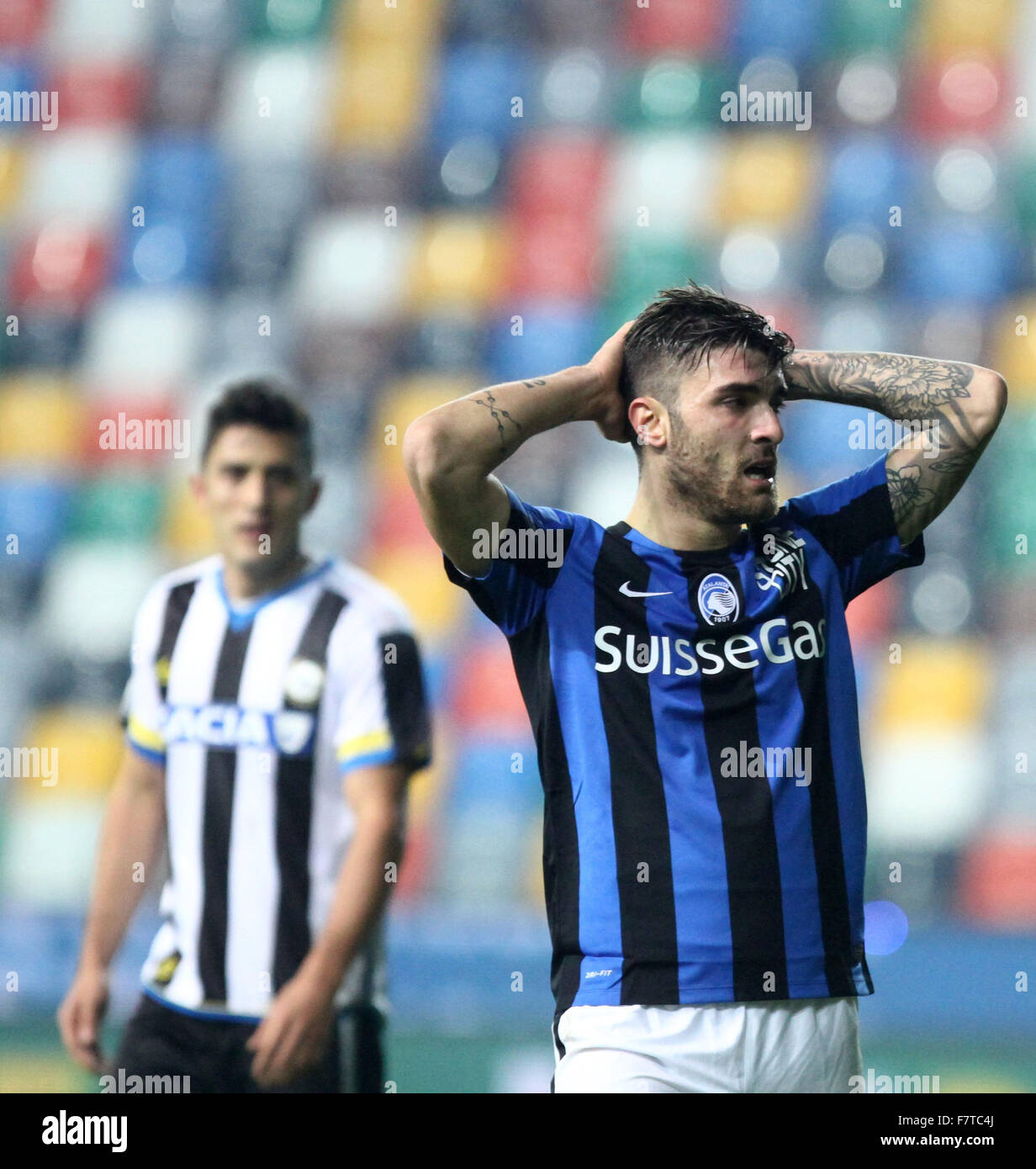 Udine, Italy. 2nd December, 2015. ITALY, Udine:Atalanta's forward Gaetano  Monachello during the Tim Cup 2015-16 football match Udinese Calcio v  Atalanta Calcio on 02Th December, 2015 at Friuli Stadium. Credit: Andrea  Spinelli/Alamy