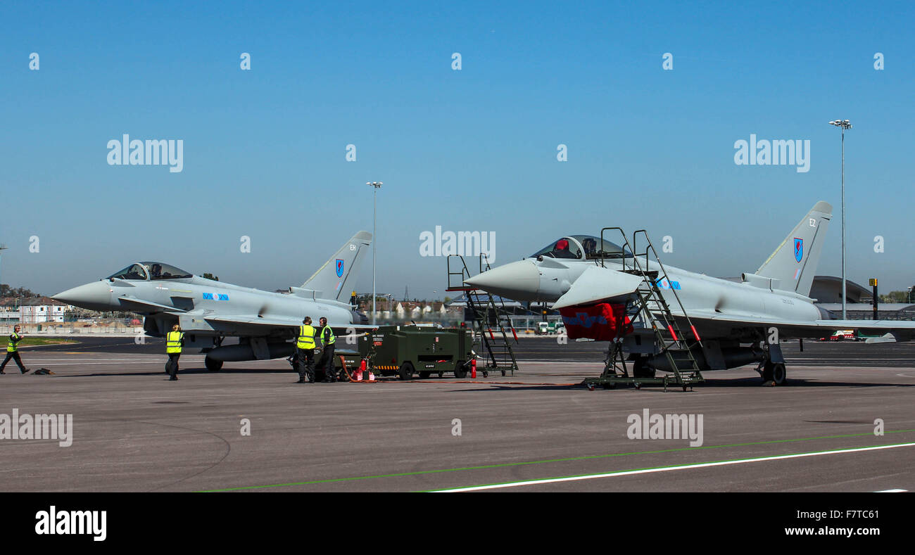 Royal Air Force Typhoon Fighter jets Stock Photo
