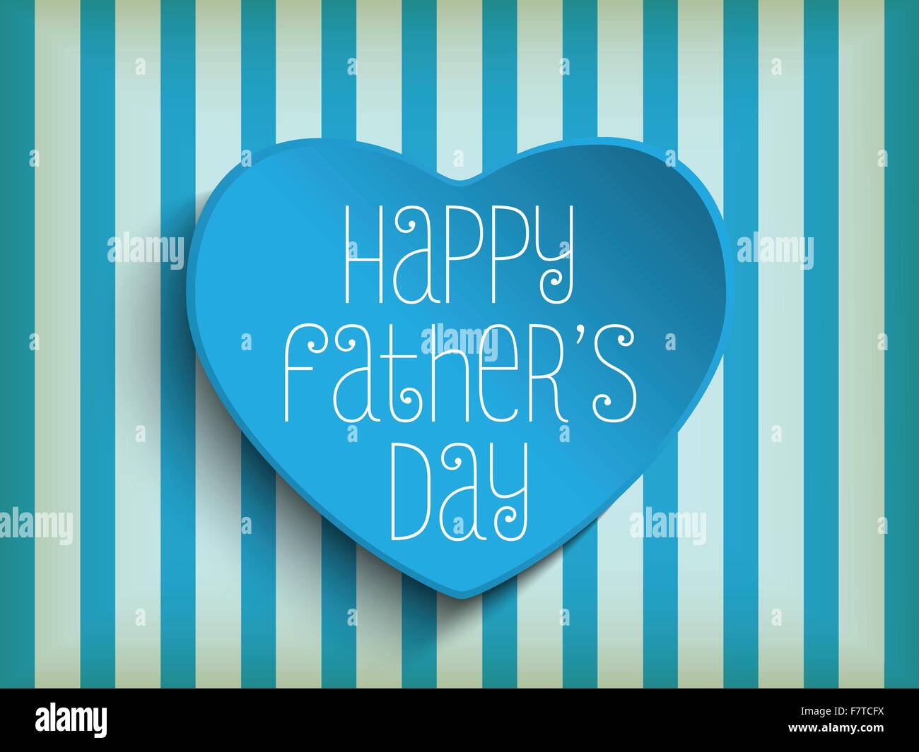 Happy Fathers Day Blue Heart Background Stock Vector Image & Art - Alamy