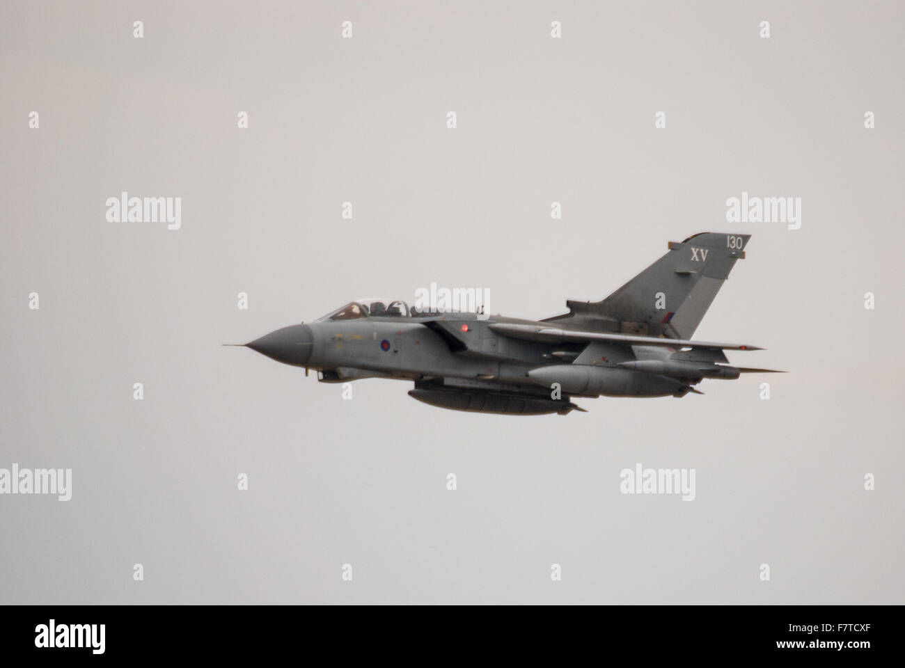 RAF XV Squadron Tornado GR4 displays at the Southport Airshow Stock Photo