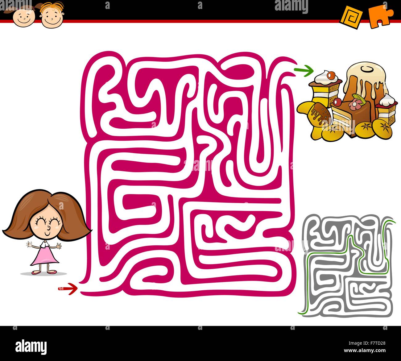 cartoon maze or labyrinth game Stock Vector Image & Art - Alamy