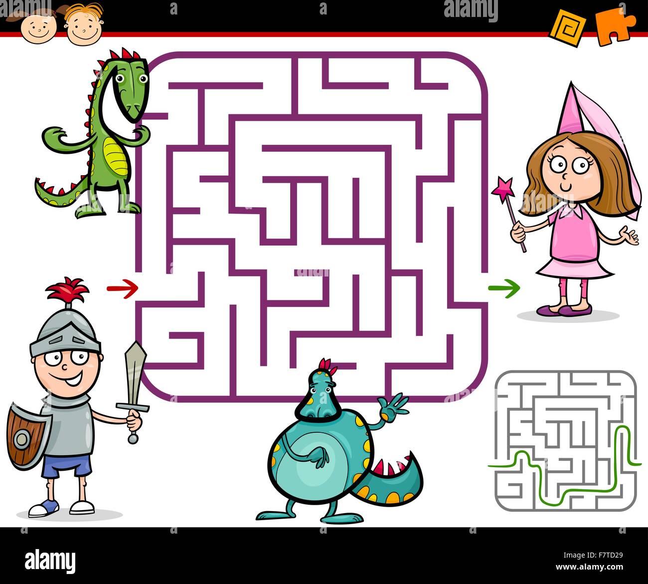 cartoon maze or labyrinth game Stock Vector Image & Art - Alamy