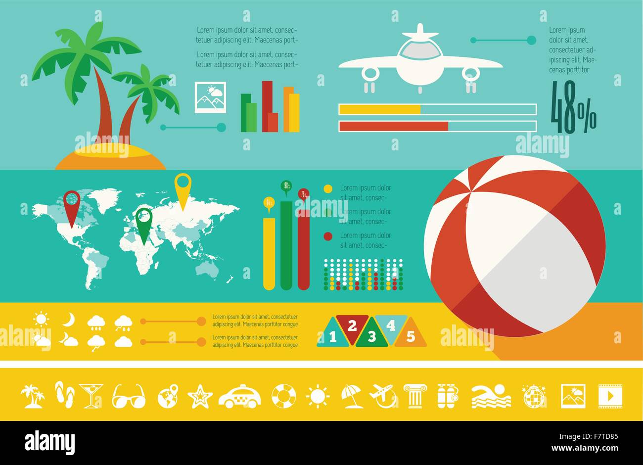 Travel Infographic Template Stock Vector Image & Art - Alamy