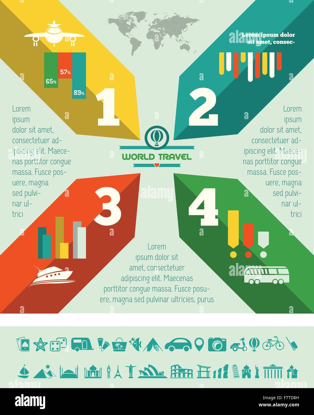 Travel Infographic Template Stock Vector Image & Art - Alamy