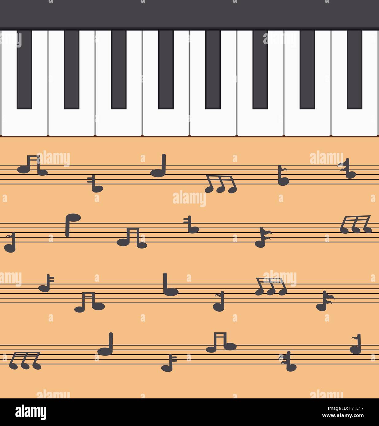 Parchment paper sheet music Stock Vector Images - Alamy