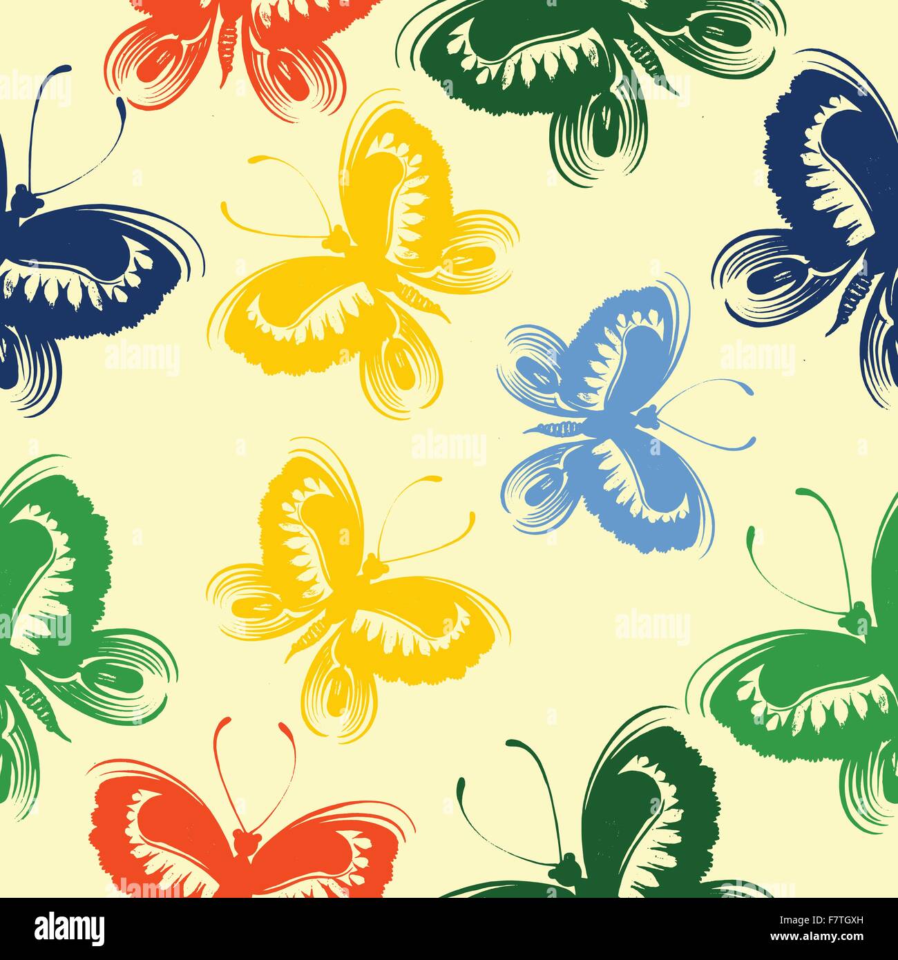 Seamless floral pattern butterfly Stock Vector Image & Art - Alamy
