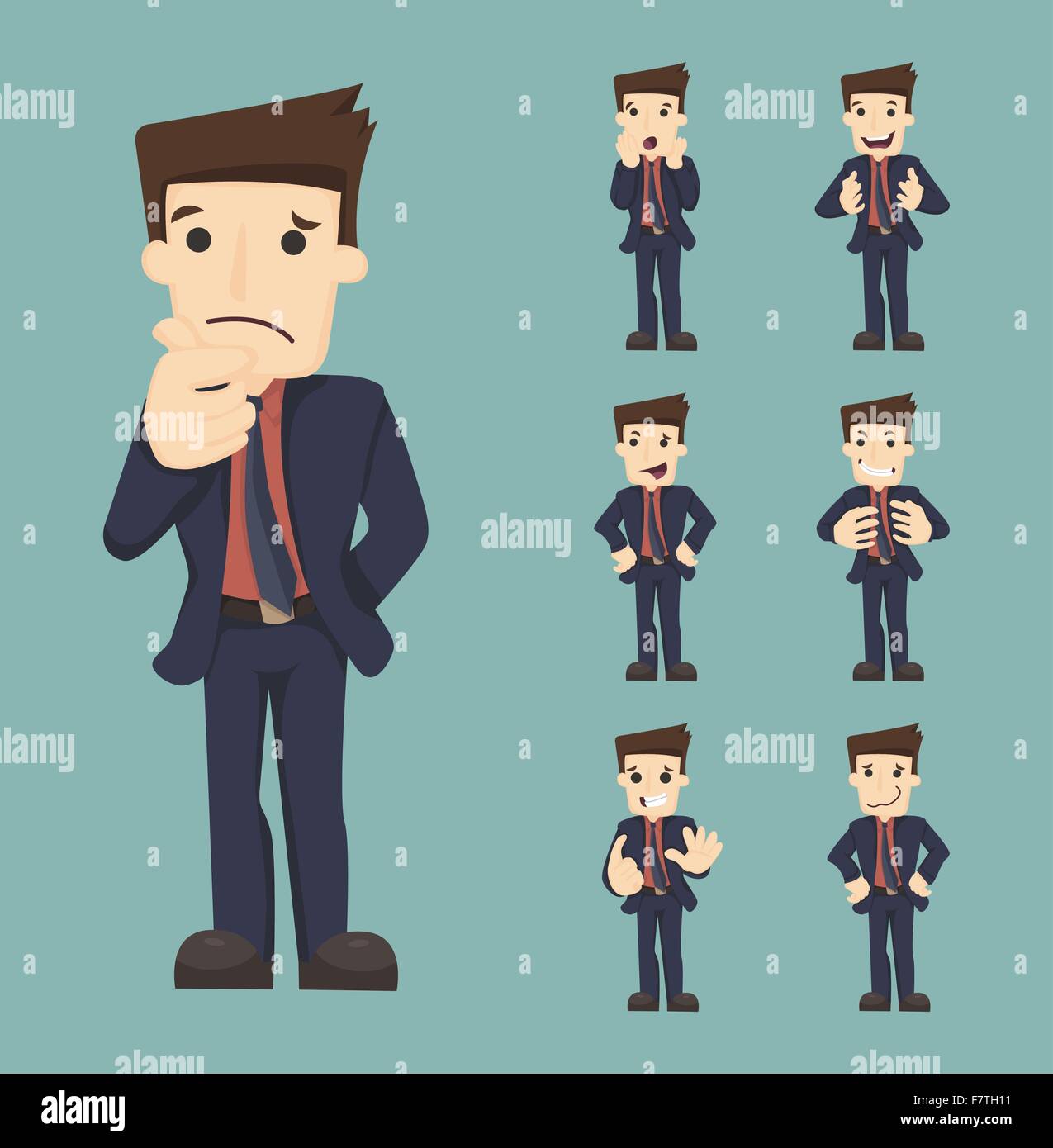 Set of businessman characters poses Stock Vector Image & Art - Alamy