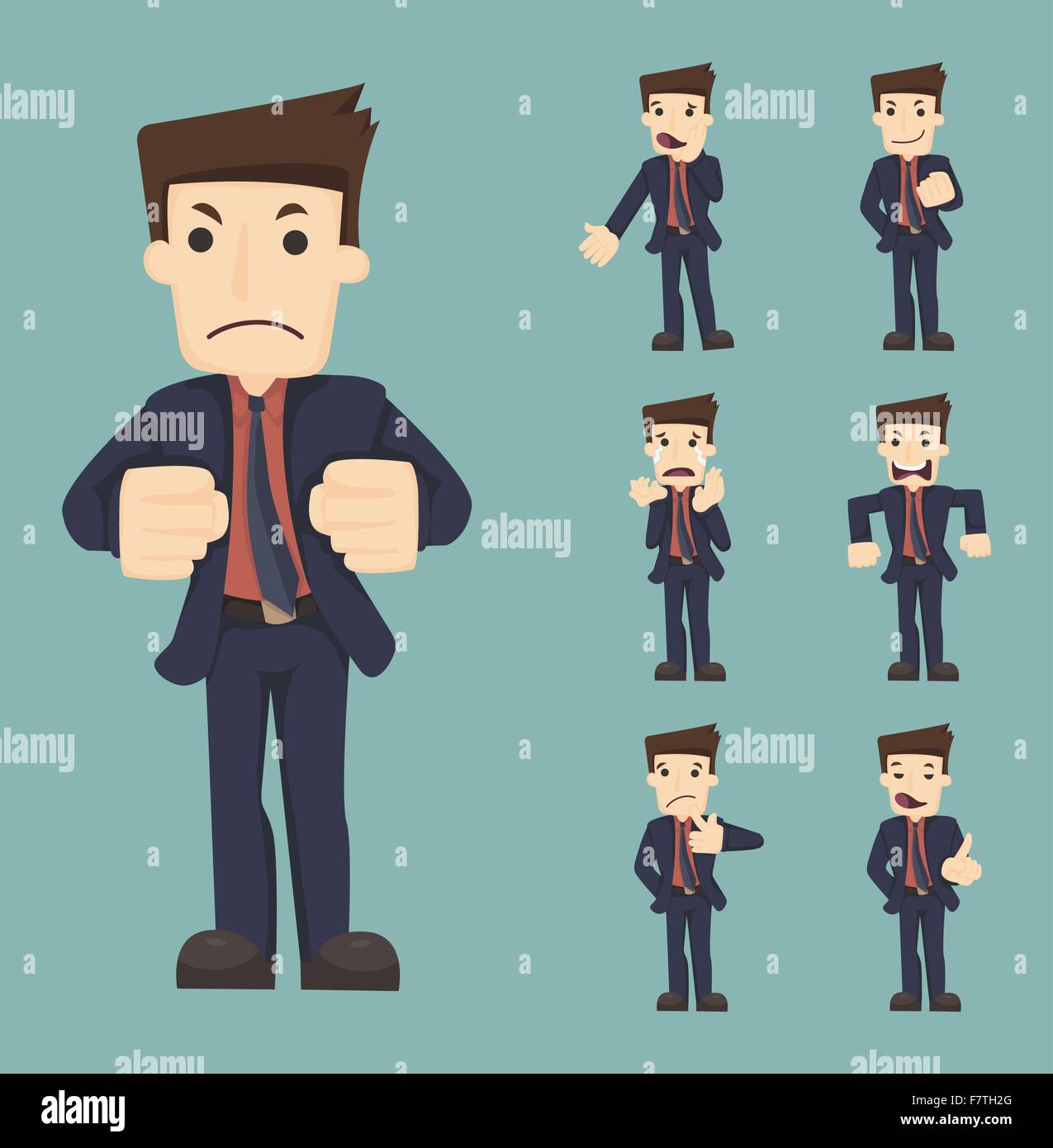 Set of businessman characters poses Stock Vector Image & Art - Alamy