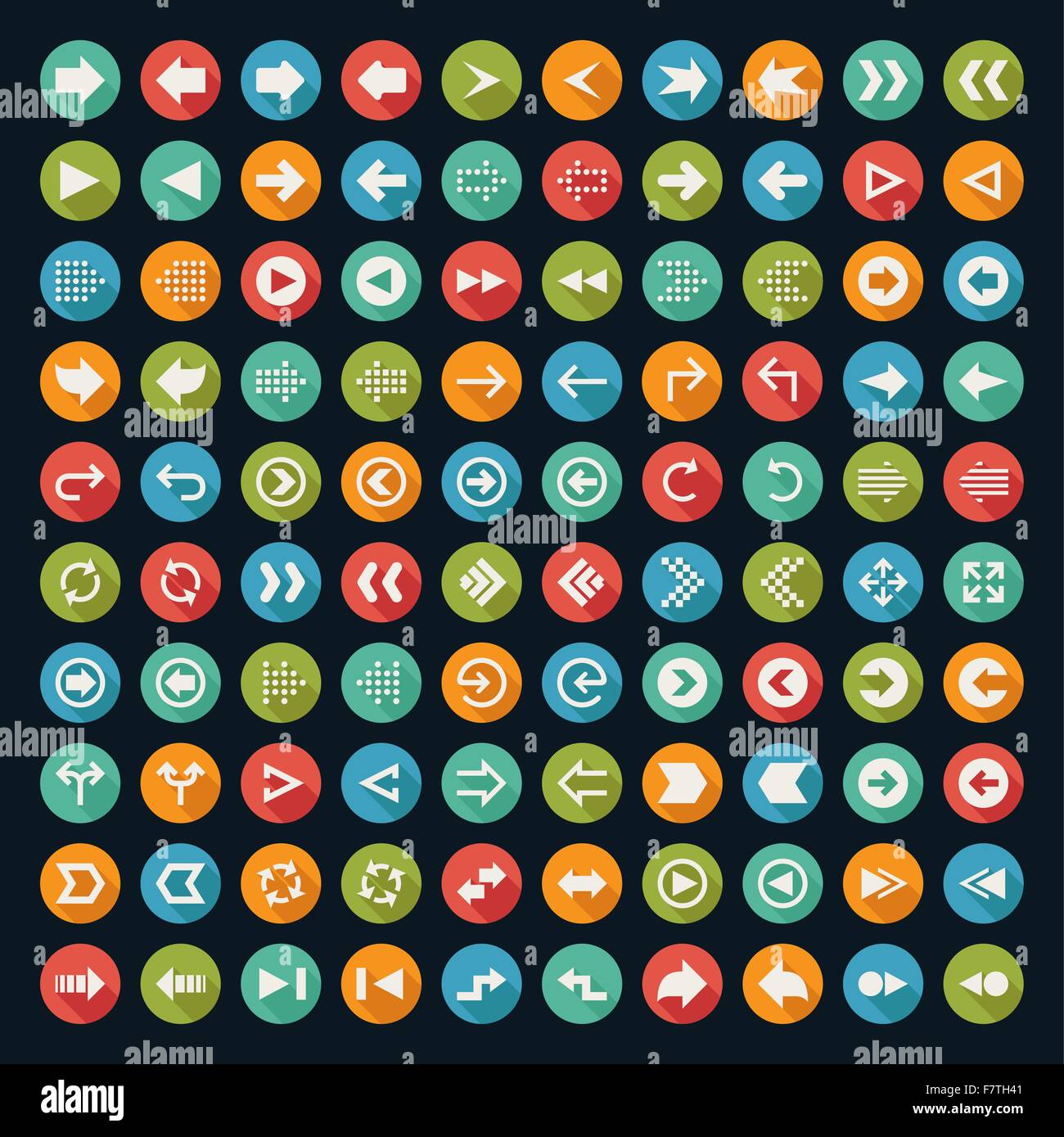 100 arrow button icons hi-res stock photography and images - Alamy