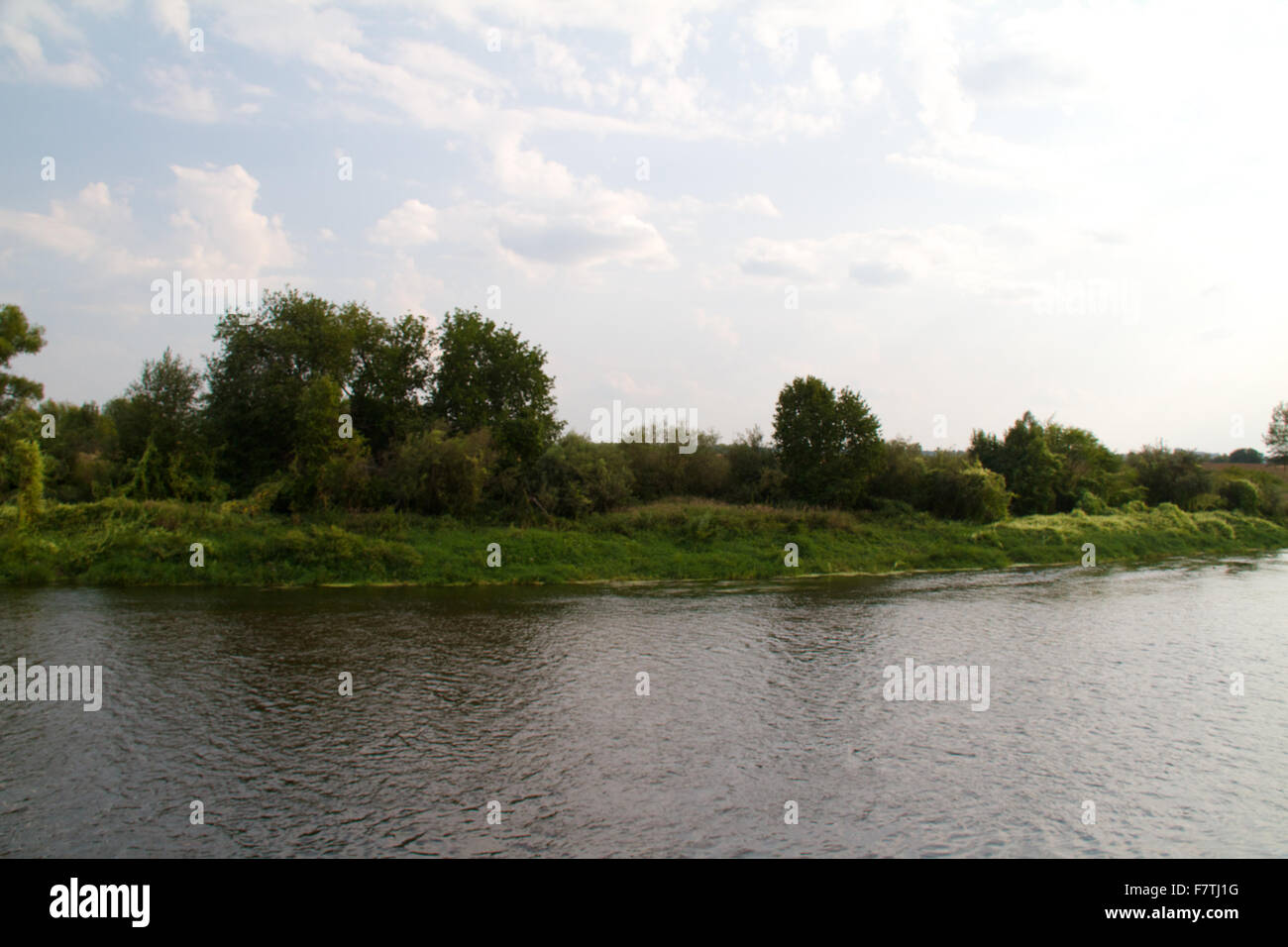 view of the beautiful river and forest Stock Photo - Alamy