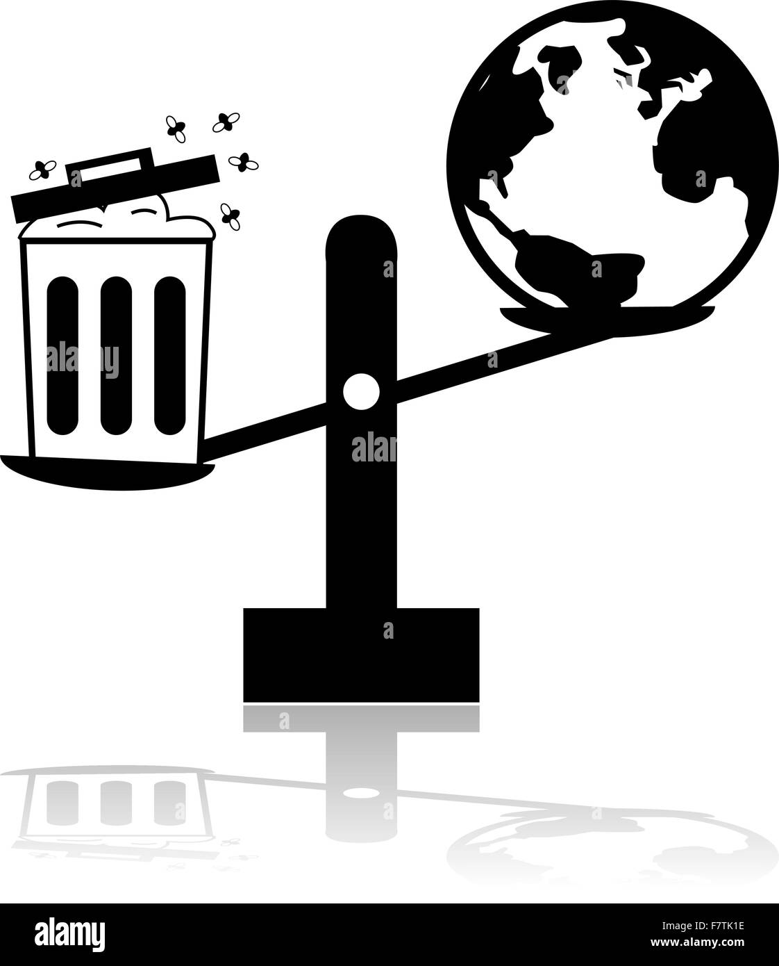 Garbage Problem Scale Scale of damage Stock Vector Images - Alamy