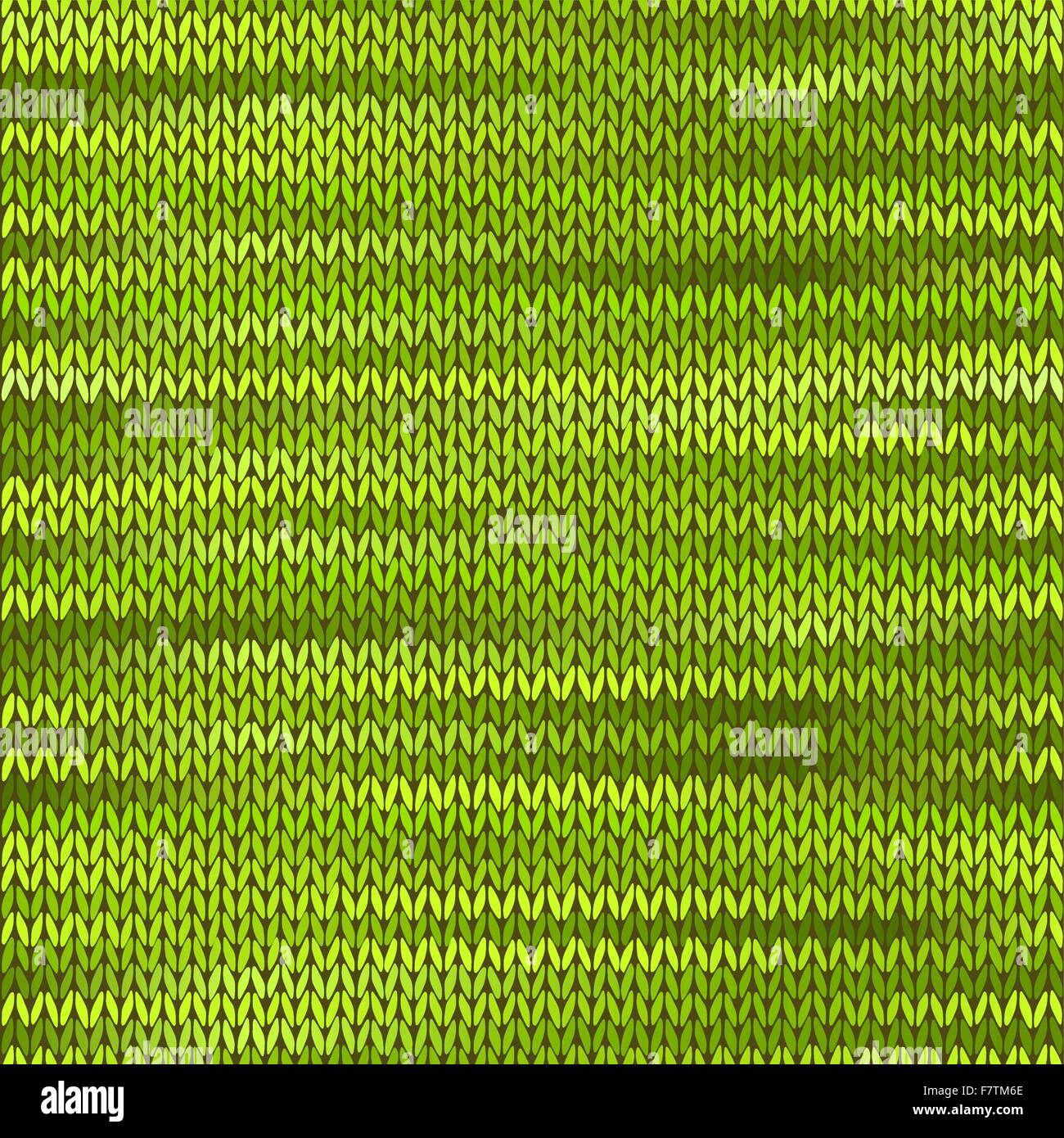 Style Seamless Knitted Melange Pattern. Green Color Vector Illus Stock