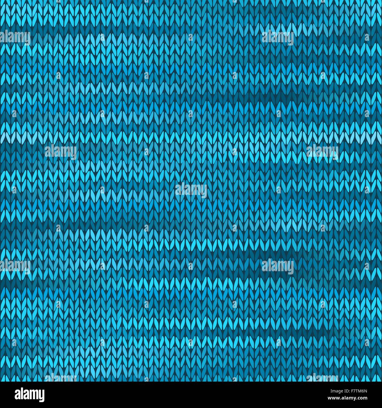 Seamless Knitted Melange Pattern. Blue Turquoise Black White Col Stock Vector