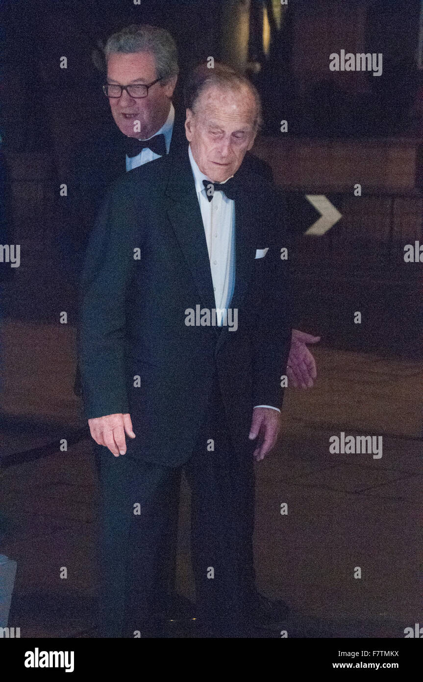 London, UK, 2 December 2015, Duke of Edinburgh attends 