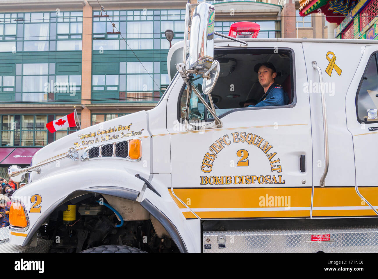 CFB Esquimalt bomb disposal truck. Stock Photo