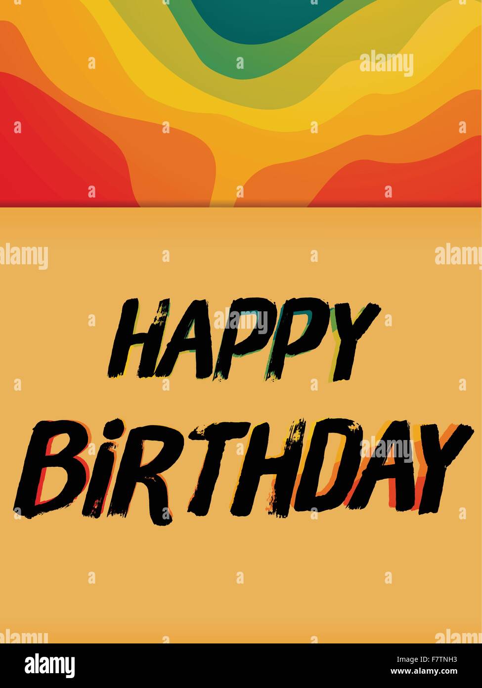 Happy Birthday Colorful Background Card Stock Vector