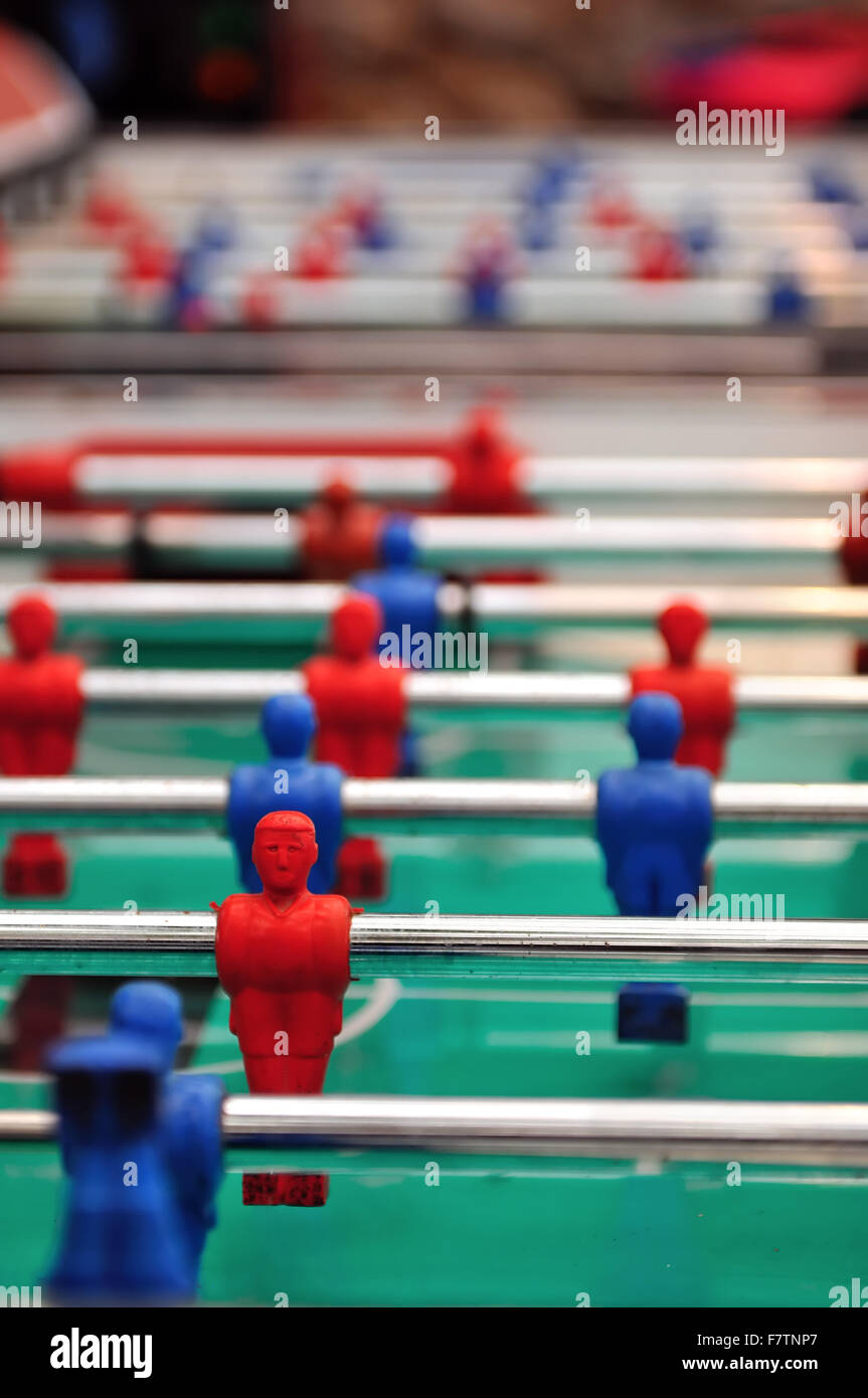 A game of table soccer Stock Photo Alamy