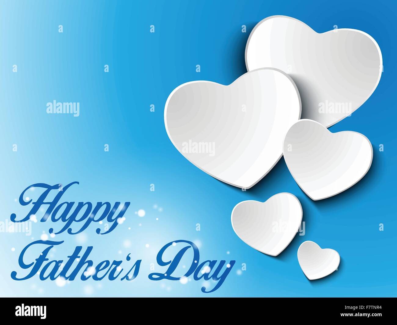 Happy Fathers Day Blue Heart Background Stock Vector Image & Art - Alamy