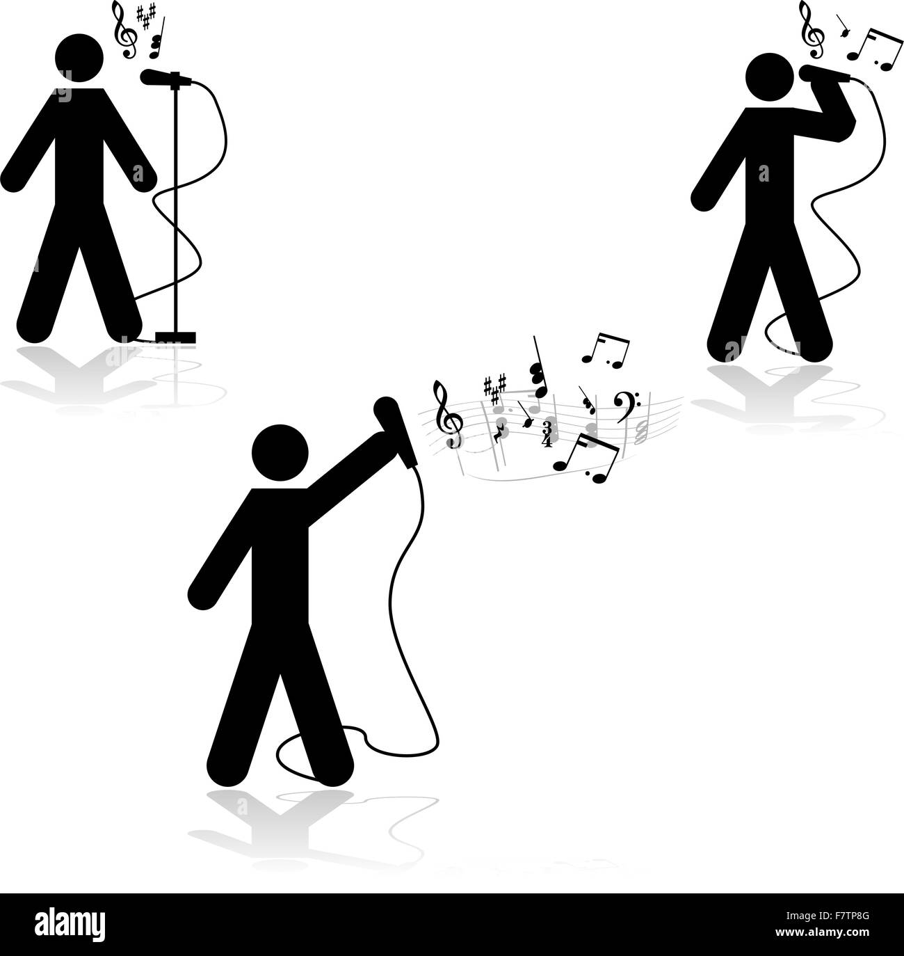 Stick Figure Illustration Music Stock Photos & Stick Figure
