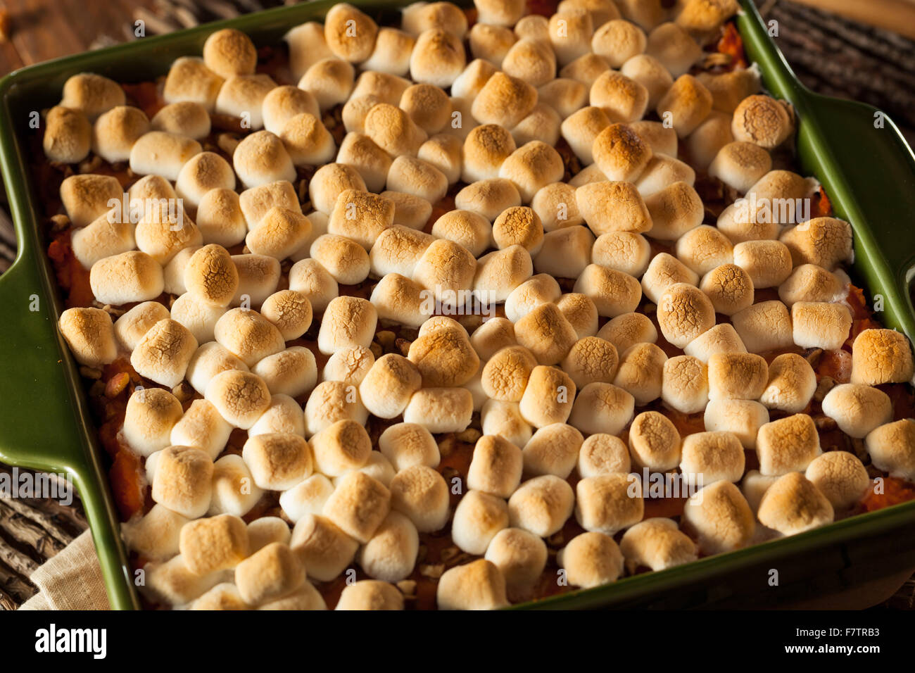 Homemade Sweet Potato Casserole for Thanksgiving Stock Photo