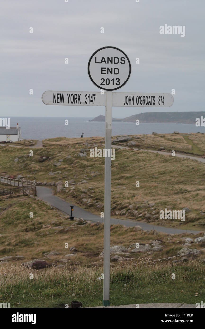 Lands End Sign 2013 Stock Photo