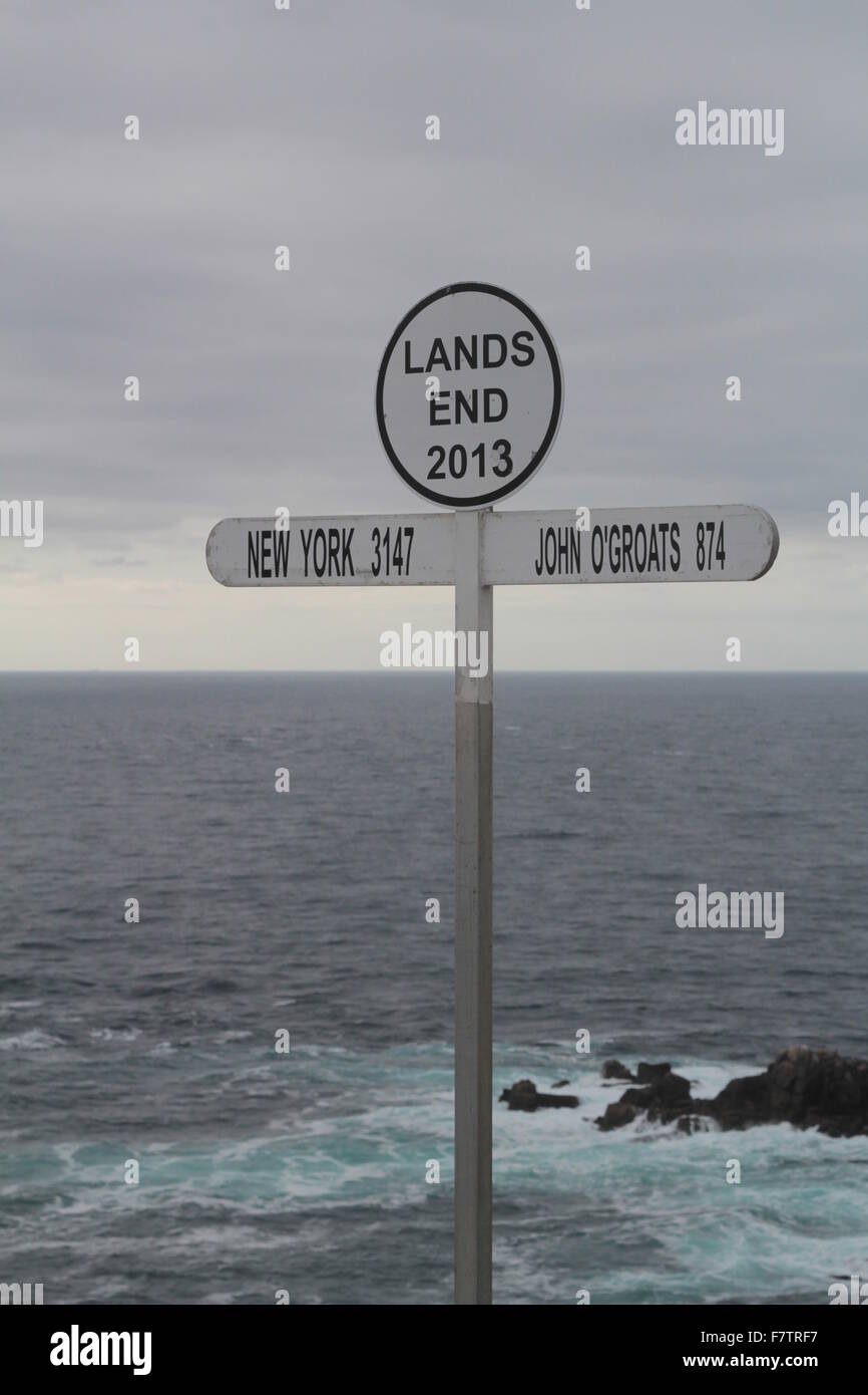 Lands End Sign 2013 Stock Photo