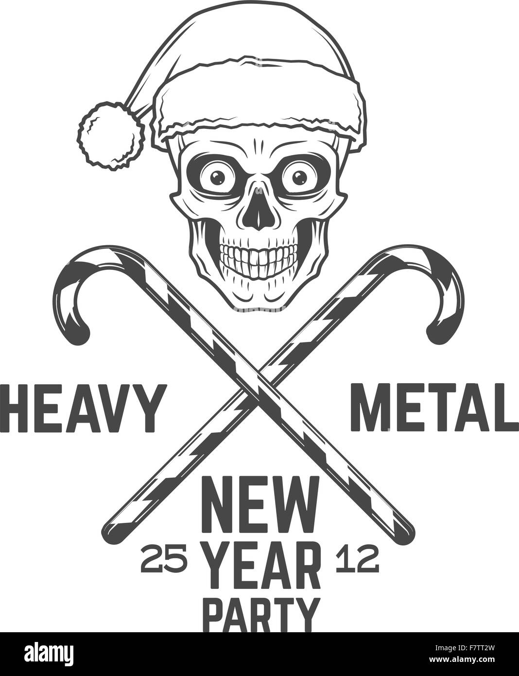 Metal Christmas And Heavy New Year 2023 | Heavy Metal Santa Claus | Poster